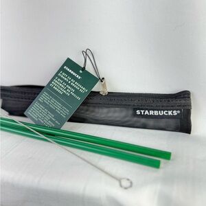 Starbucks 2Qty 24oz reusable straws & brush set